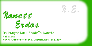 nanett erdos business card